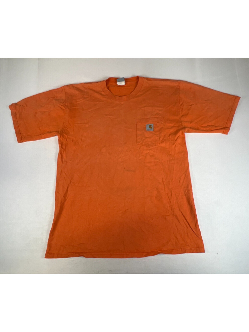 Carhartt Men Large Orange K87 Pocket T Shirt Short Sleeve Retro Workwear Tee
